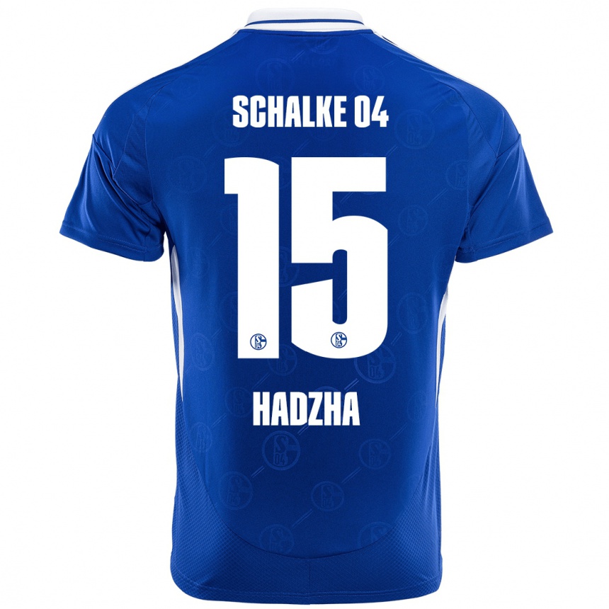 Kinder Fußball Nedzhib Hadzha #15 Königsblau Heimtrikot Trikot 2024/25 T-Shirt Luxemburg