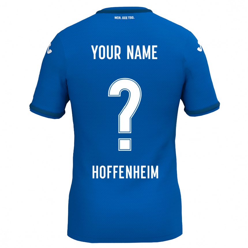 Kinder Fußball Ihren Namen #0 Königsblau Heimtrikot Trikot 2024/25 T-Shirt Luxemburg