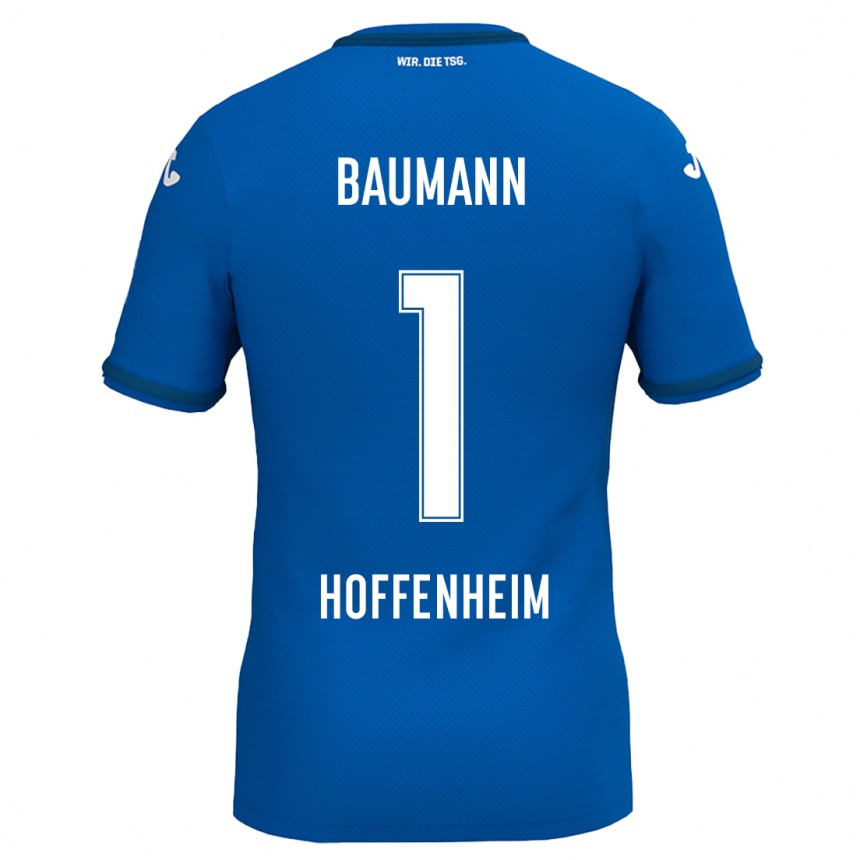 Kinder Fußball Oliver Baumann #1 Königsblau Heimtrikot Trikot 2024/25 T-Shirt Luxemburg