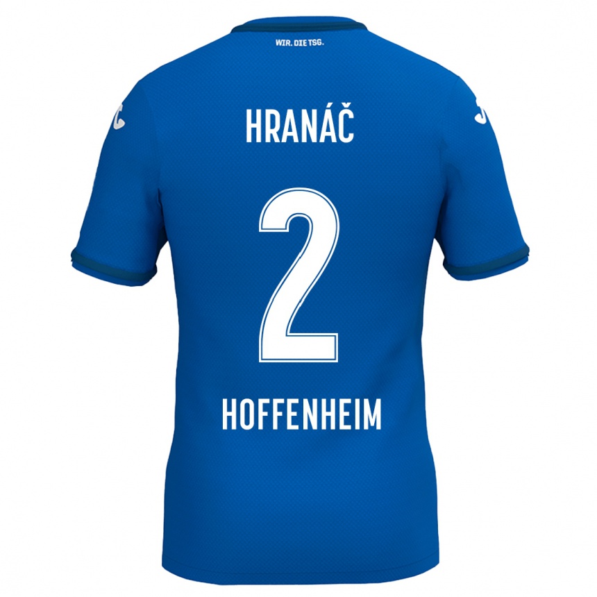 Kinder Fußball Robin Hranac #2 Königsblau Heimtrikot Trikot 2024/25 T-Shirt Luxemburg