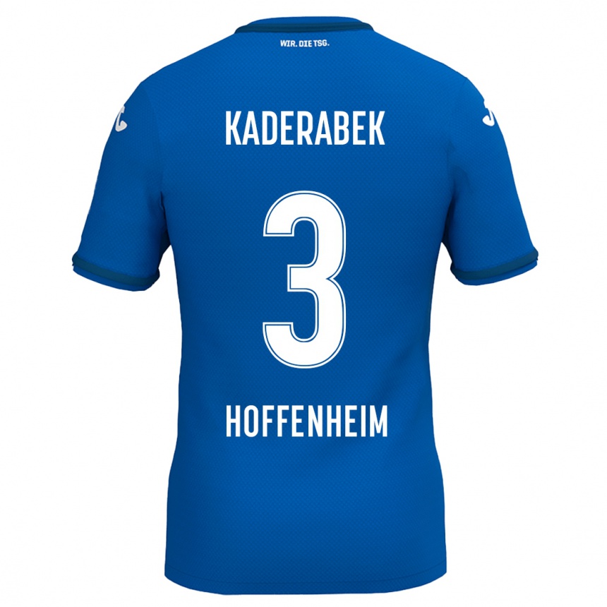 Kinder Fußball Pavel Kaderabek #3 Königsblau Heimtrikot Trikot 2024/25 T-Shirt Luxemburg