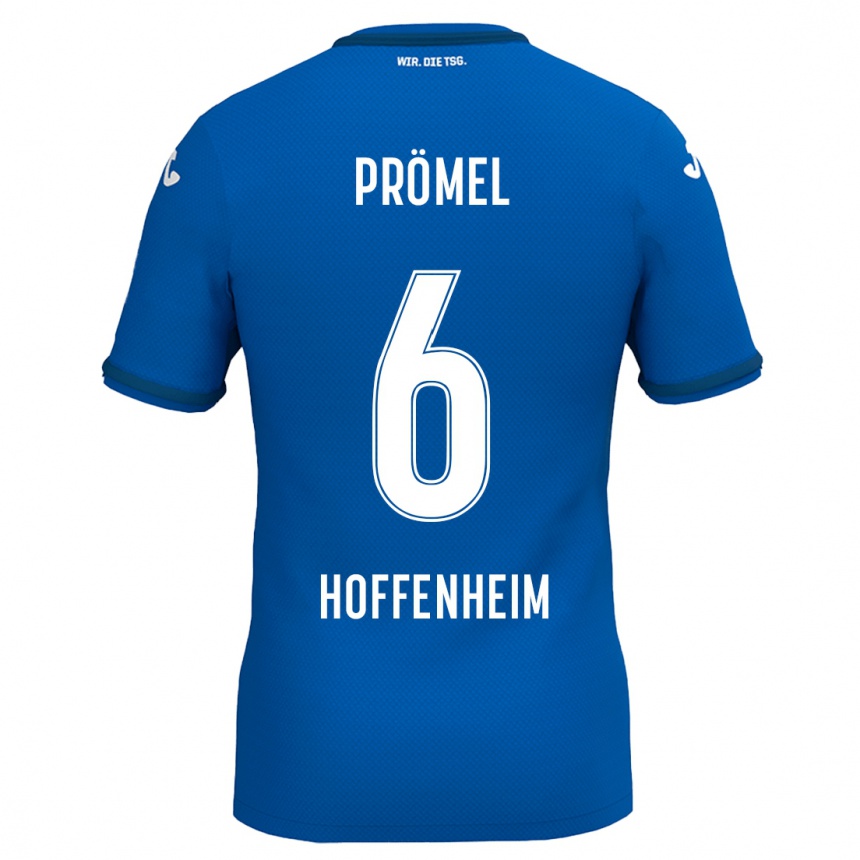 Kinder Fußball Grischa Prömel #6 Königsblau Heimtrikot Trikot 2024/25 T-Shirt Luxemburg