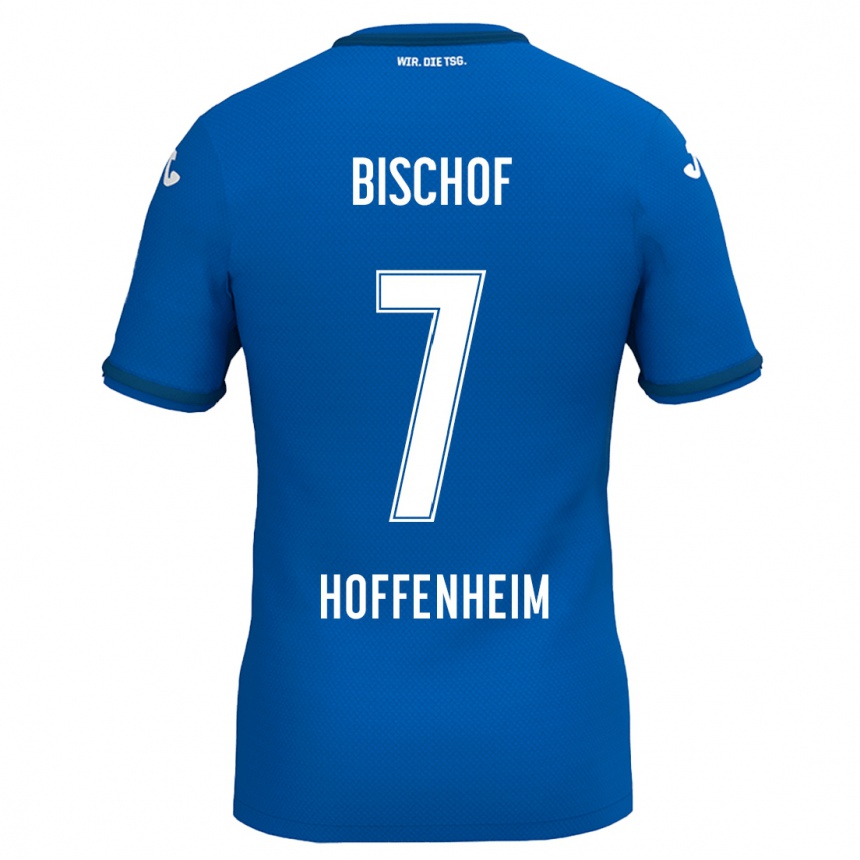 Kinder Fußball Tom Bischof #7 Königsblau Heimtrikot Trikot 2024/25 T-Shirt Luxemburg