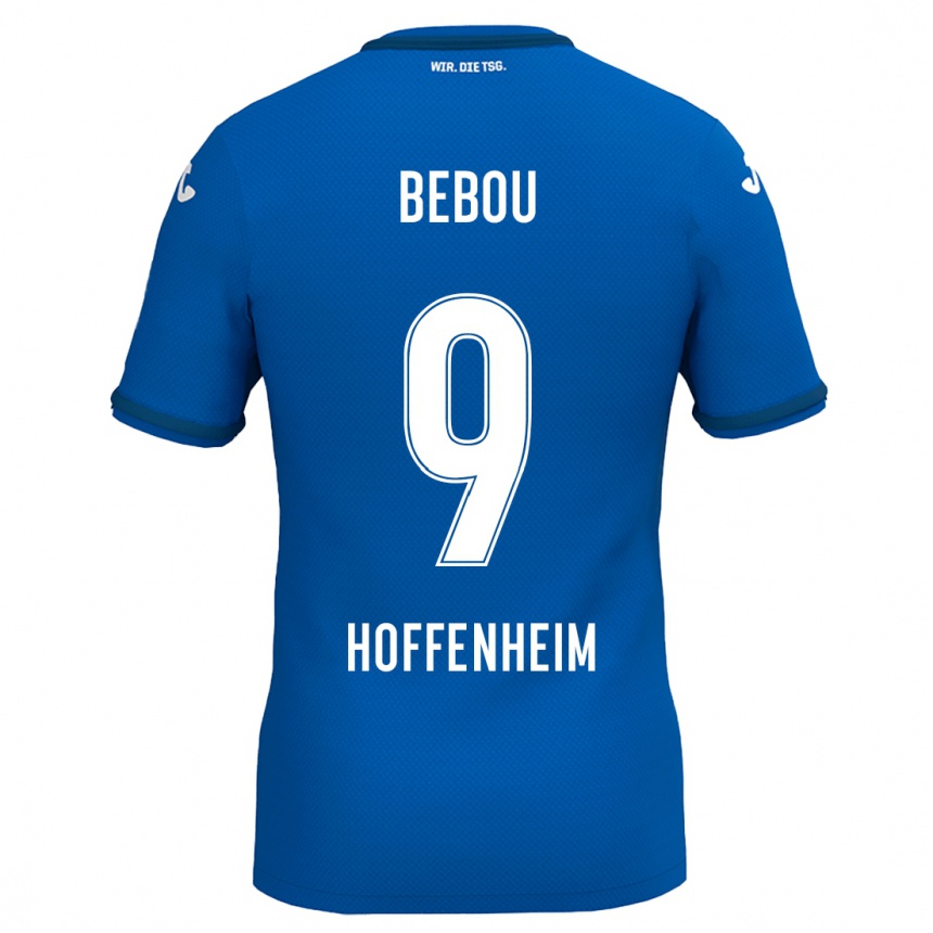 Kinder Fußball Ihlas Bebou #9 Königsblau Heimtrikot Trikot 2024/25 T-Shirt Luxemburg