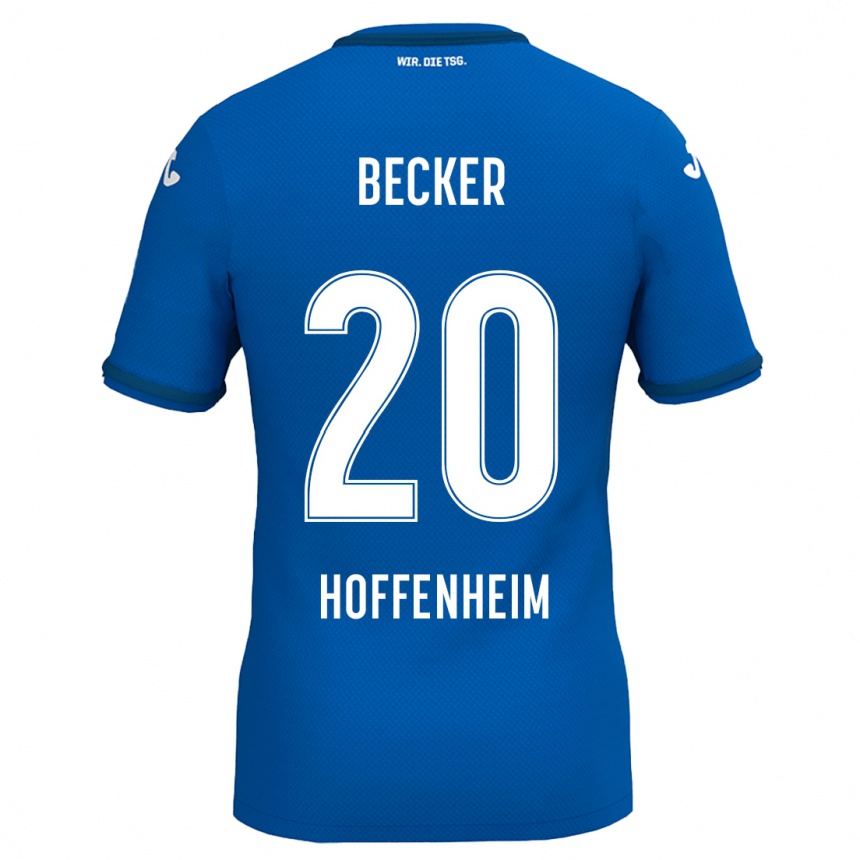 Kinder Fußball Finn Ole Becker #20 Königsblau Heimtrikot Trikot 2024/25 T-Shirt Luxemburg