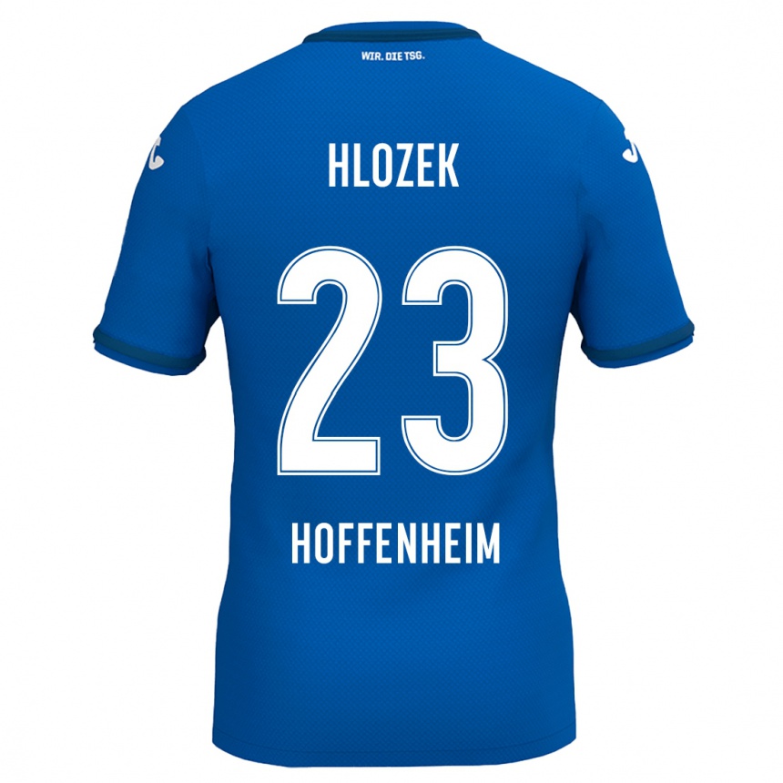 Kinder Fußball Adam Hlozek #23 Königsblau Heimtrikot Trikot 2024/25 T-Shirt Luxemburg