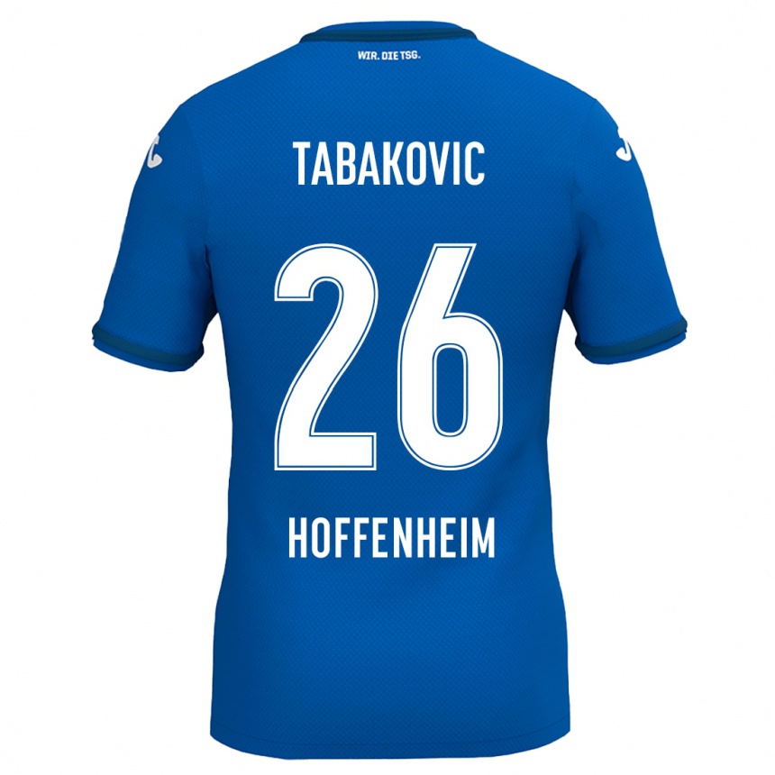 Kinder Fußball Haris Tabakovic #26 Königsblau Heimtrikot Trikot 2024/25 T-Shirt Luxemburg