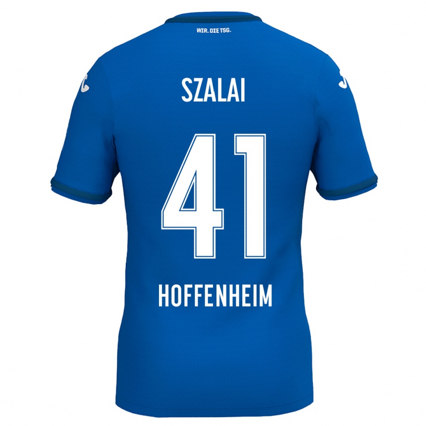 Kinder Fußball Attila Szalai #41 Königsblau Heimtrikot Trikot 2024/25 T-Shirt Luxemburg