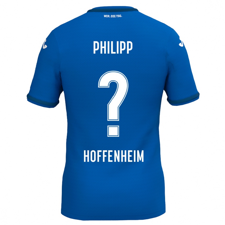 Kinder Fußball Tim Philipp #0 Königsblau Heimtrikot Trikot 2024/25 T-Shirt Luxemburg