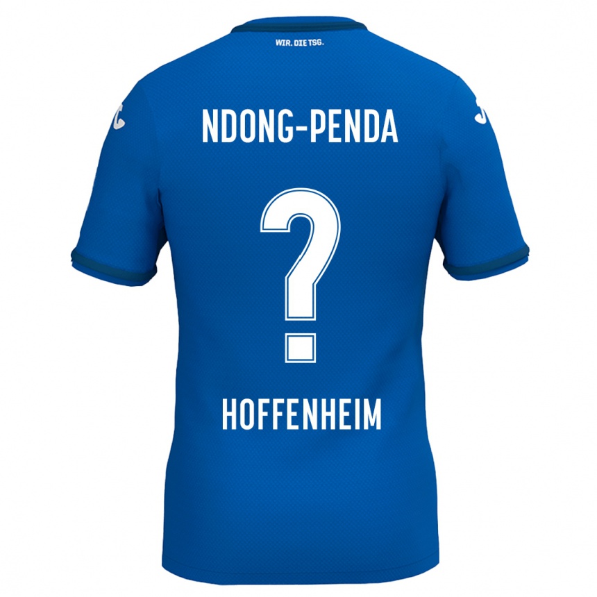 Kinder Fußball Maxime Ndong-Penda #0 Königsblau Heimtrikot Trikot 2024/25 T-Shirt Luxemburg