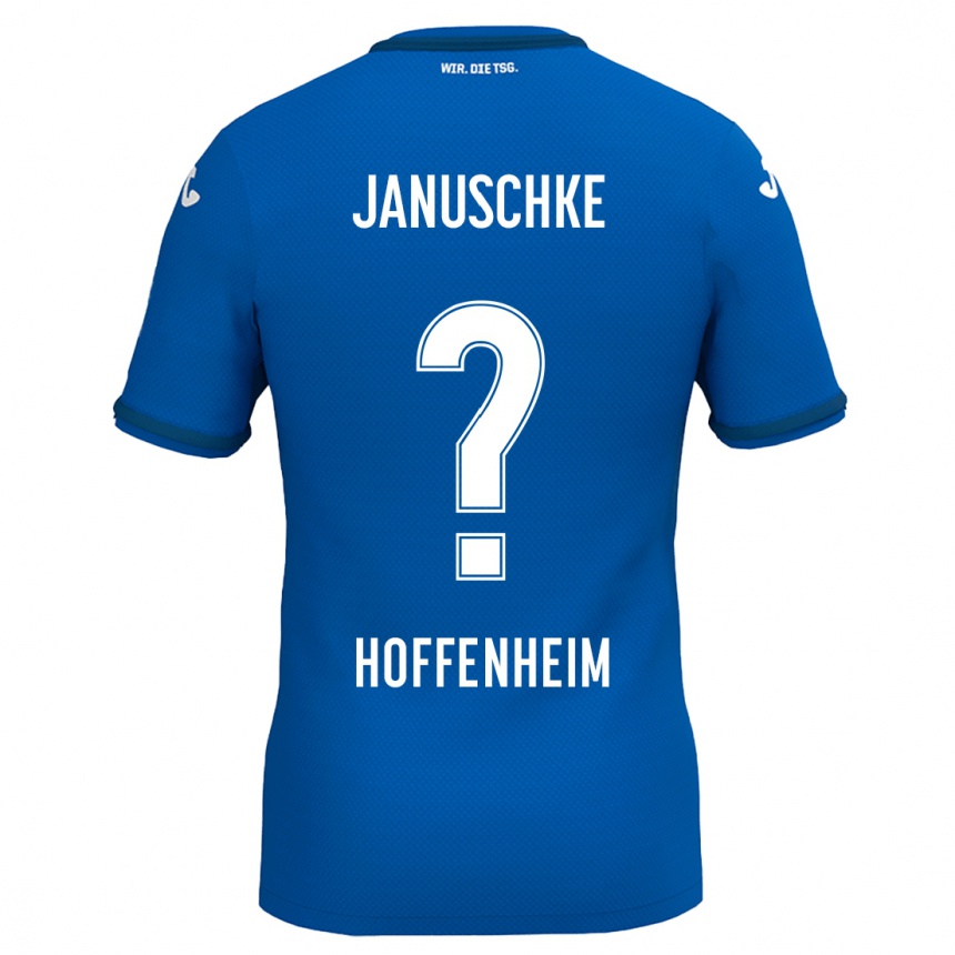 Kinder Fußball Tim Januschke #0 Königsblau Heimtrikot Trikot 2024/25 T-Shirt Luxemburg