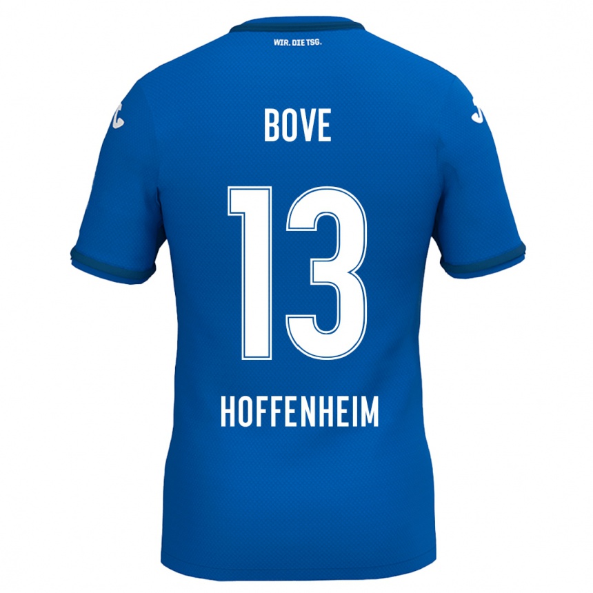 Kinder Fußball Nevio Bove #13 Königsblau Heimtrikot Trikot 2024/25 T-Shirt Luxemburg