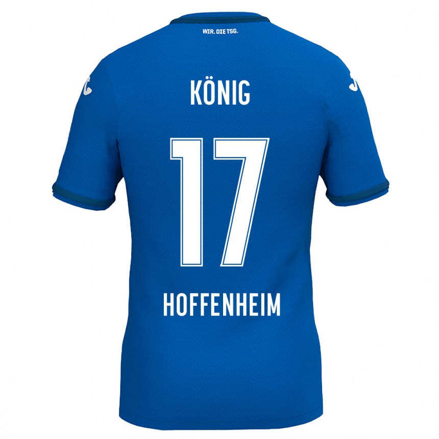 Kinder Fußball Noah König #17 Königsblau Heimtrikot Trikot 2024/25 T-Shirt Luxemburg