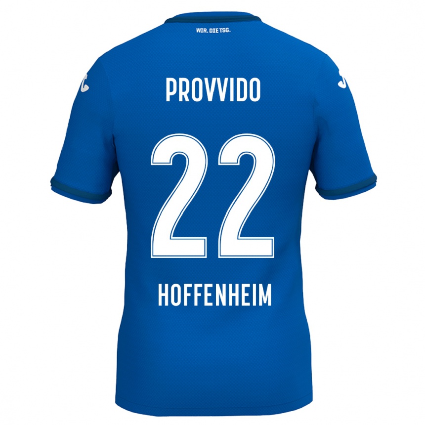 Kinder Fußball Luca Provvido #22 Königsblau Heimtrikot Trikot 2024/25 T-Shirt Luxemburg