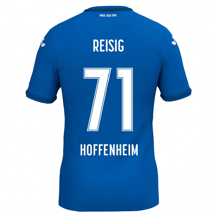 Kinder Fußball Ruben Reisig #71 Königsblau Heimtrikot Trikot 2024/25 T-Shirt Luxemburg