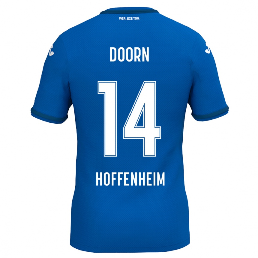 Kinder Fußball Lisa Doorn #14 Königsblau Heimtrikot Trikot 2024/25 T-Shirt Luxemburg