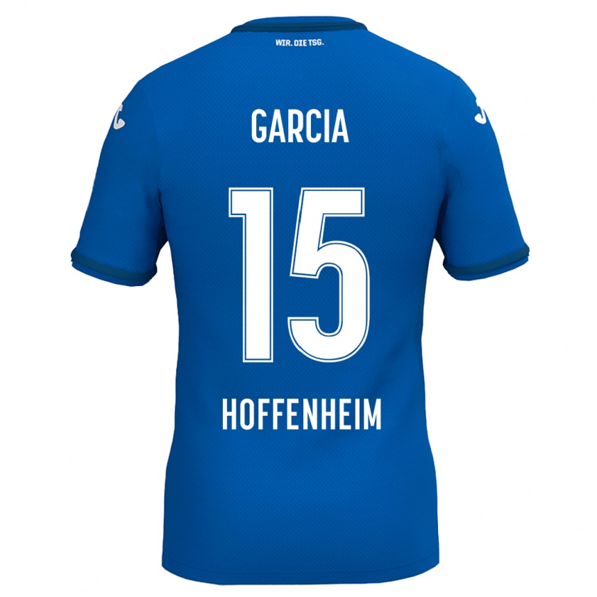 Kinder Fußball Marta Cazalla Garcia #15 Königsblau Heimtrikot Trikot 2024/25 T-Shirt Luxemburg