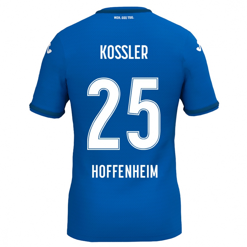 Kinder Fußball Melissa Kössler #25 Königsblau Heimtrikot Trikot 2024/25 T-Shirt Luxemburg