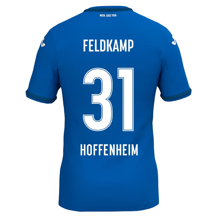 Kinder Fußball Jana Feldkamp #31 Königsblau Heimtrikot Trikot 2024/25 T-Shirt Luxemburg