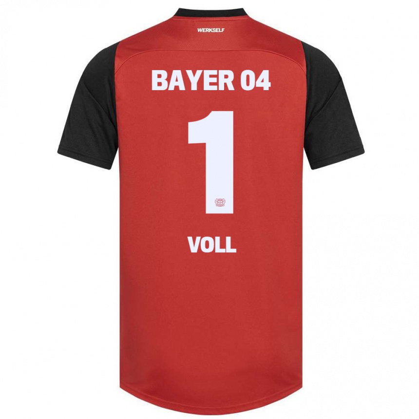 Kinder Fußball Charlotte Voll #1 Rot Schwarz Heimtrikot Trikot 2024/25 T-Shirt Luxemburg