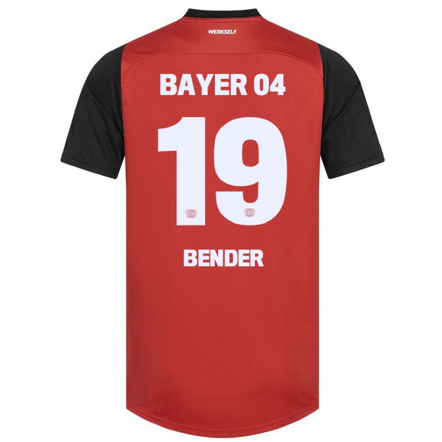 Kinder Fußball Loreen Bender #19 Rot Schwarz Heimtrikot Trikot 2024/25 T-Shirt Luxemburg