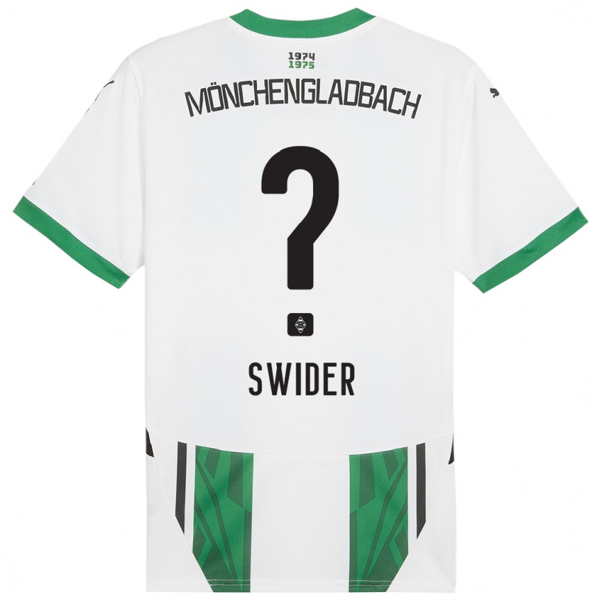 Kinder Fußball Niklas Swider #0 Weiß Grün Heimtrikot Trikot 2024/25 T-Shirt Luxemburg