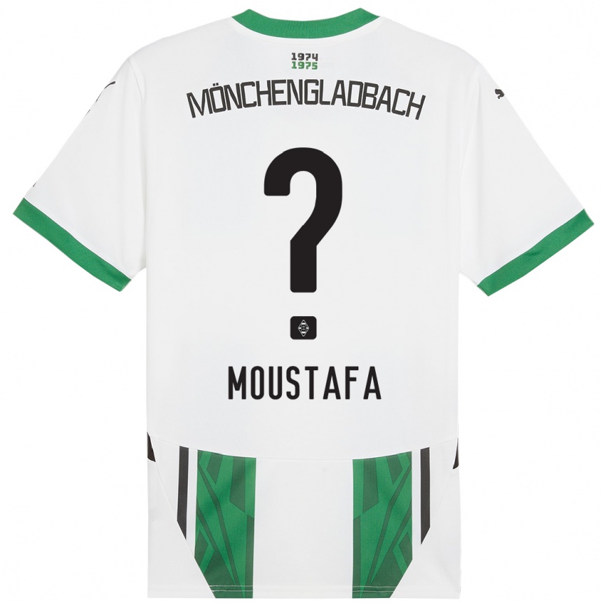 Kinder Fußball Seif Ashraf Moustafa #0 Weiß Grün Heimtrikot Trikot 2024/25 T-Shirt Luxemburg