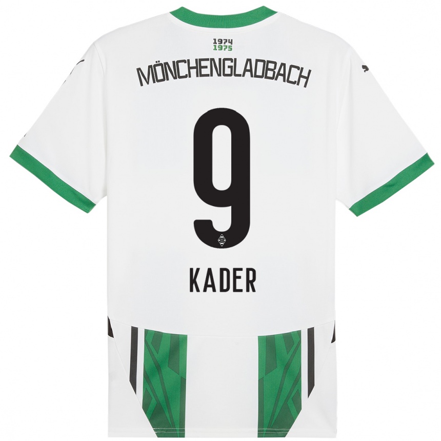 Kinder Fußball Cagatay Kader #9 Weiß Grün Heimtrikot Trikot 2024/25 T-Shirt Luxemburg