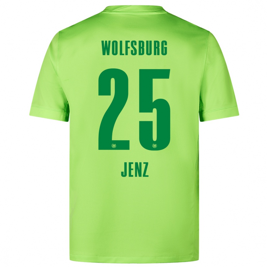 Kinder Fußball Moritz Jenz #25 Fluoreszierendes Grün Heimtrikot Trikot 2024/25 T-Shirt Luxemburg