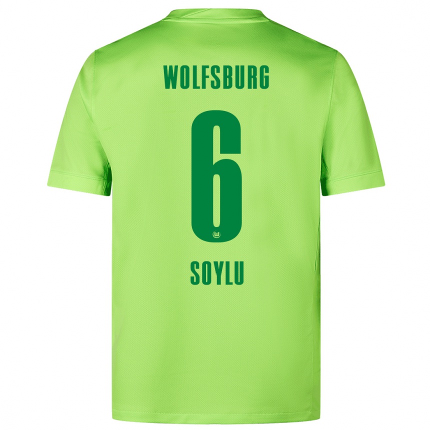 Kinder Fußball Darwin Soylu #6 Fluoreszierendes Grün Heimtrikot Trikot 2024/25 T-Shirt Luxemburg