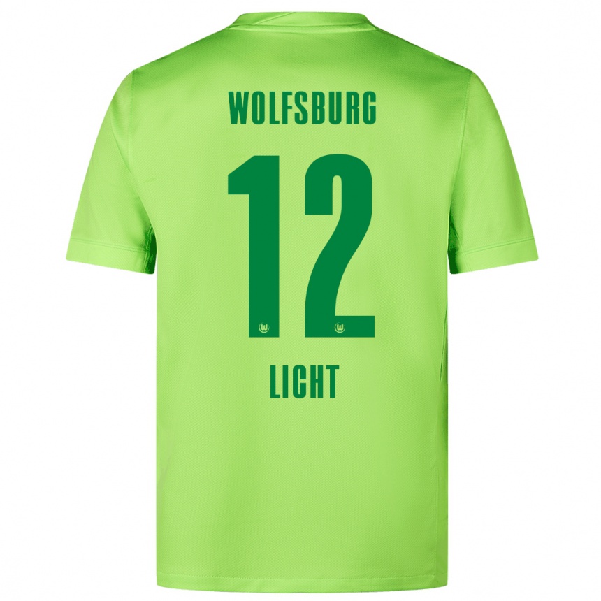 Kinder Fußball Philipp Licht #12 Fluoreszierendes Grün Heimtrikot Trikot 2024/25 T-Shirt Luxemburg