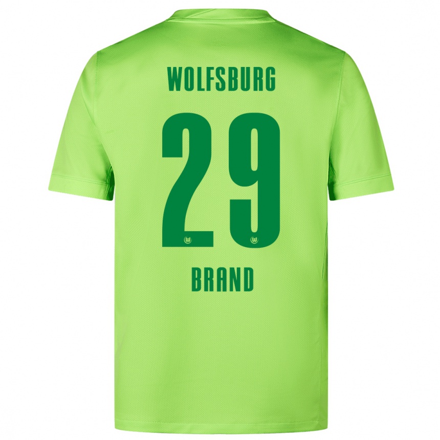 Kinder Fußball Jule Brand #29 Fluoreszierendes Grün Heimtrikot Trikot 2024/25 T-Shirt Luxemburg