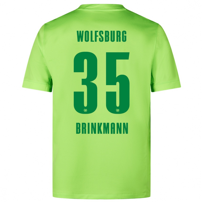 Kinder Fußball Karla Brinkmann #35 Fluoreszierendes Grün Heimtrikot Trikot 2024/25 T-Shirt Luxemburg