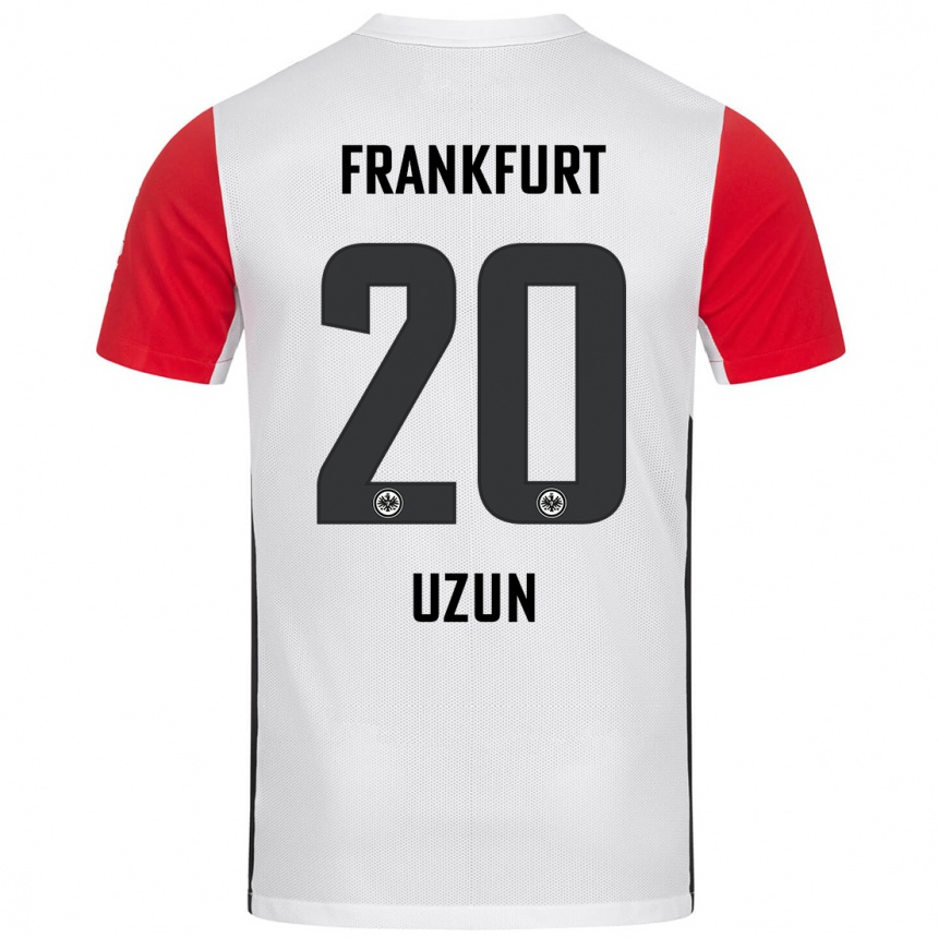 Kinder Fußball Can Uzun #20 Weiß Rot Heimtrikot Trikot 2024/25 T-Shirt Luxemburg