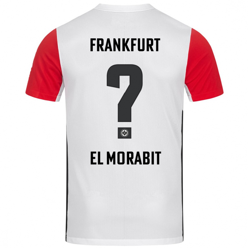 Kinder Fußball Anas El Morabit #0 Weiß Rot Heimtrikot Trikot 2024/25 T-Shirt Luxemburg