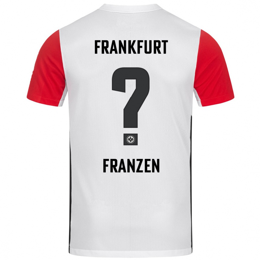 Kinder Fußball Marlon Franzen #0 Weiß Rot Heimtrikot Trikot 2024/25 T-Shirt Luxemburg