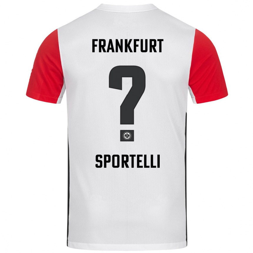 Kinder Fußball Flavio Sportelli #0 Weiß Rot Heimtrikot Trikot 2024/25 T-Shirt Luxemburg