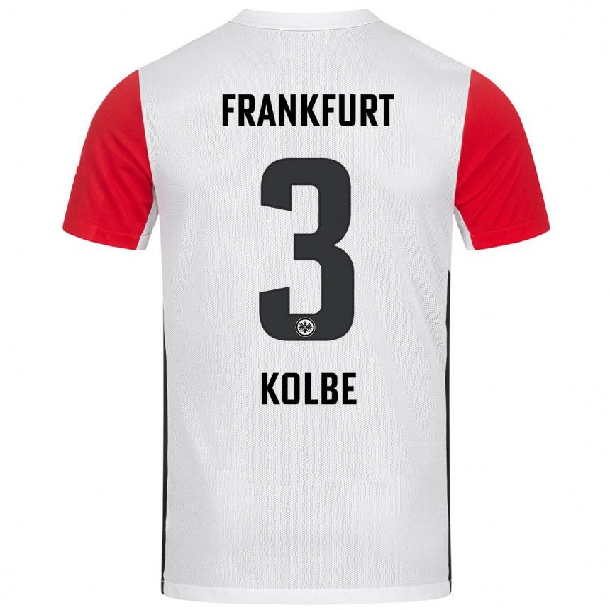 Kinder Fußball Louis Kolbe #3 Weiß Rot Heimtrikot Trikot 2024/25 T-Shirt Luxemburg