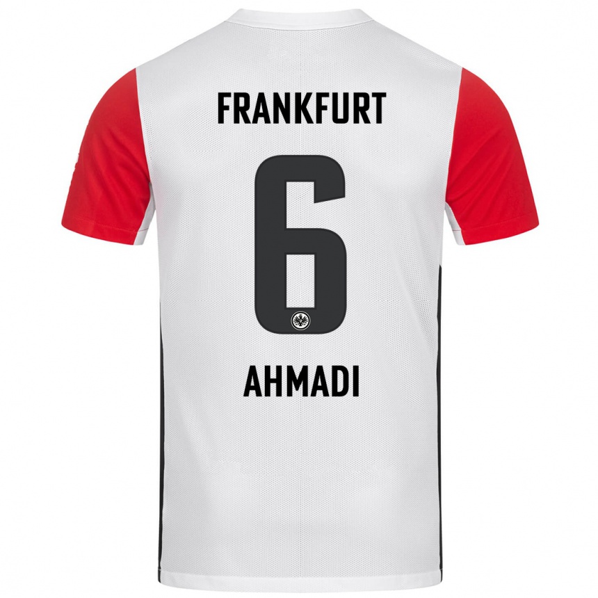 Kinder Fußball Shayan Ahmadi #6 Weiß Rot Heimtrikot Trikot 2024/25 T-Shirt Luxemburg