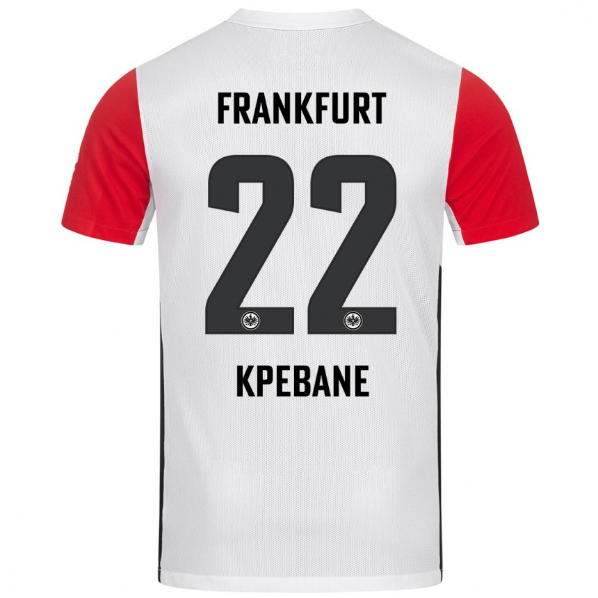 Kinder Fußball Tamiou Kpebane #22 Weiß Rot Heimtrikot Trikot 2024/25 T-Shirt Luxemburg