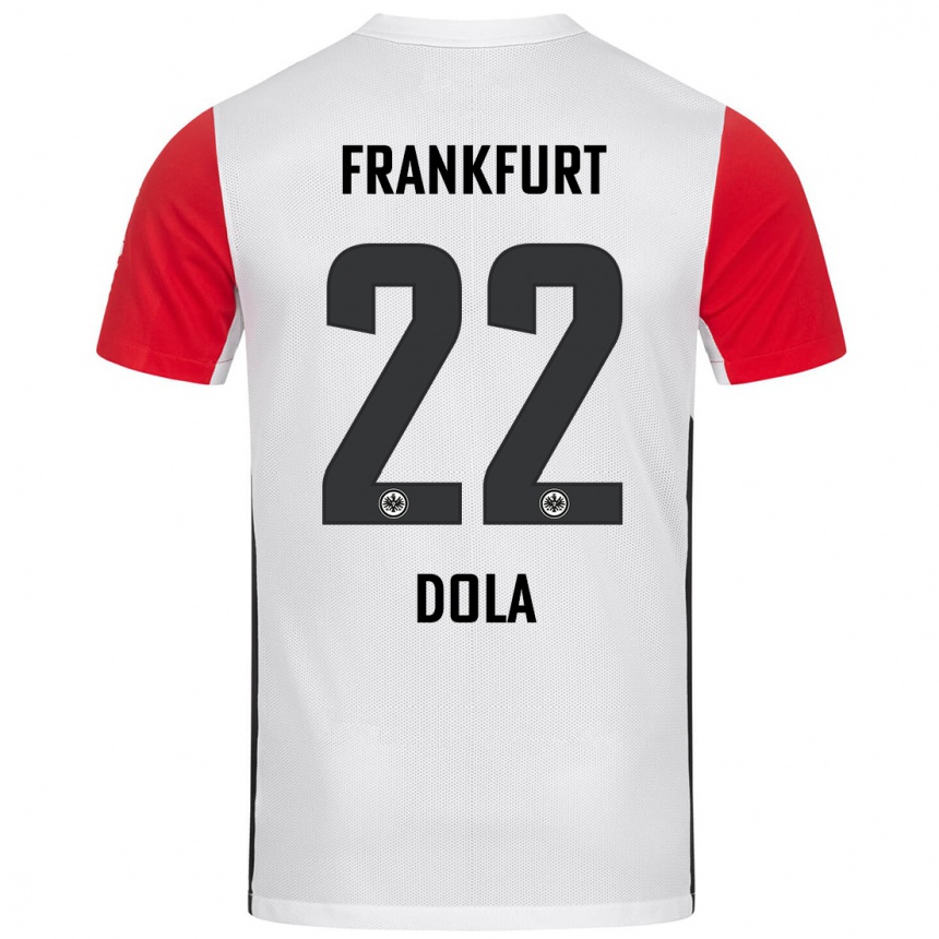 Kinder Fußball Igor Dola #22 Weiß Rot Heimtrikot Trikot 2024/25 T-Shirt Luxemburg