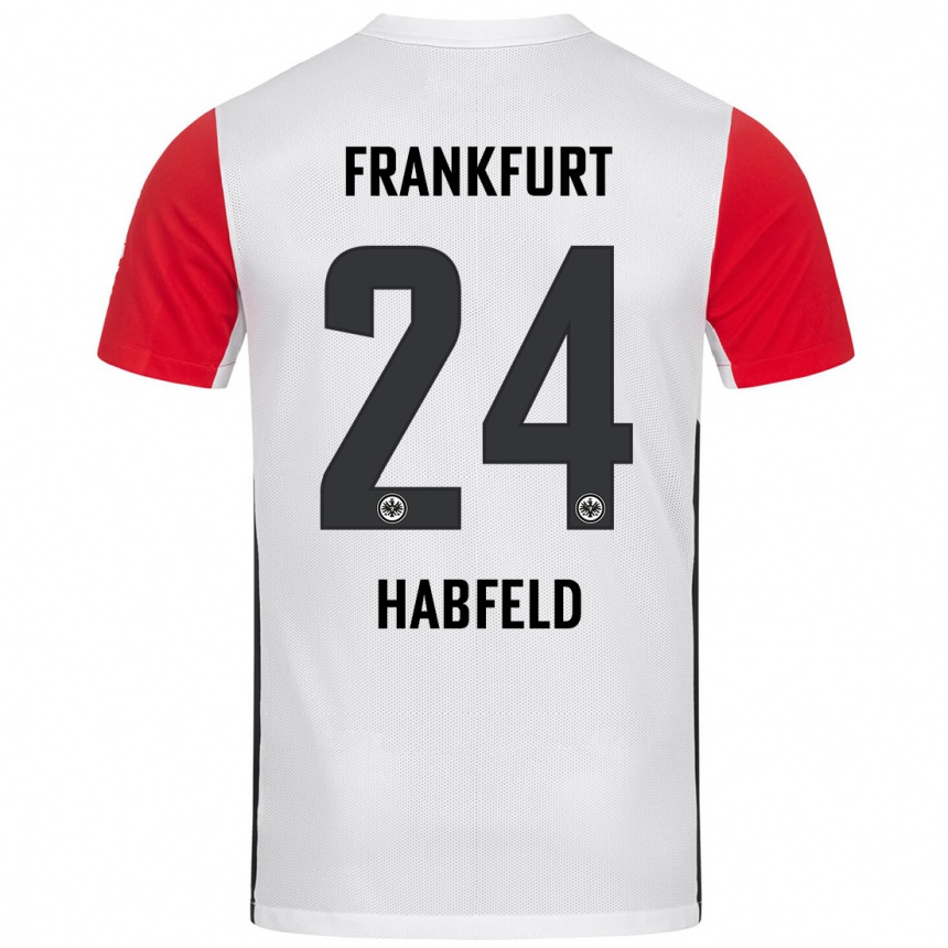 Kinder Fußball Josef Haßfeld #24 Weiß Rot Heimtrikot Trikot 2024/25 T-Shirt Luxemburg