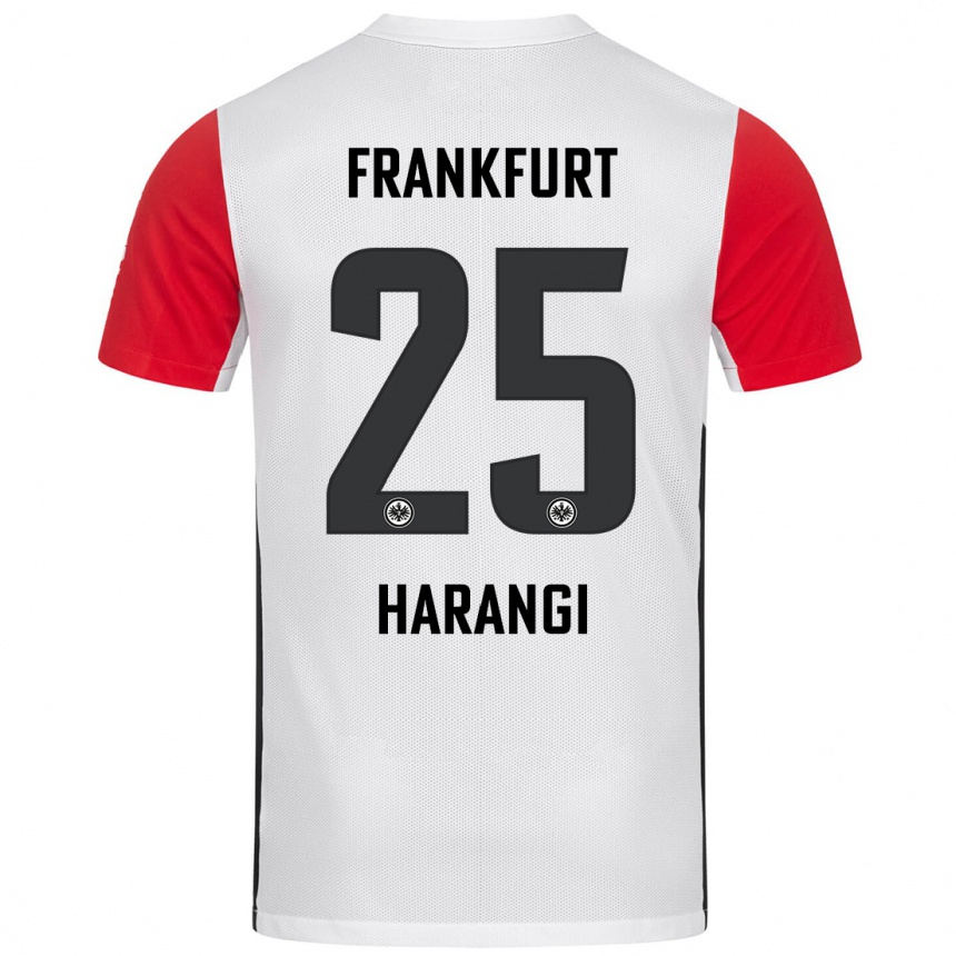 Kinder Fußball Aiden Harangi #25 Weiß Rot Heimtrikot Trikot 2024/25 T-Shirt Luxemburg