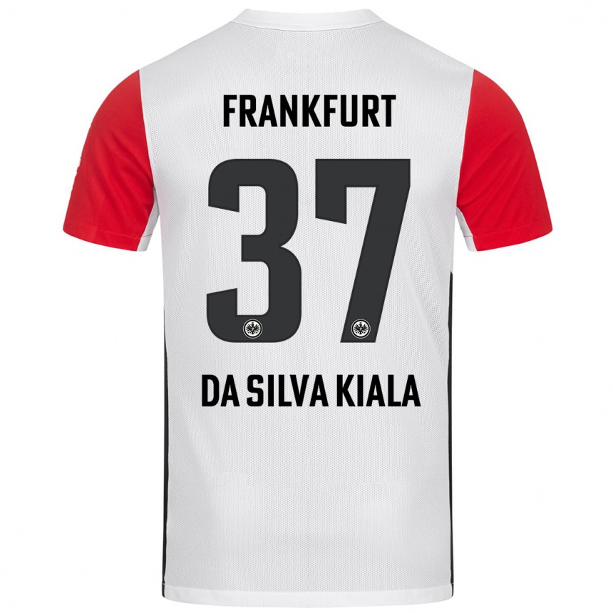 Kinder Fußball Joel Da Silva Kiala #37 Weiß Rot Heimtrikot Trikot 2024/25 T-Shirt Luxemburg