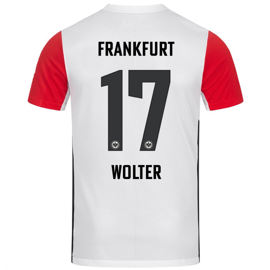 Kinder Fußball Pia-Sophie Wolter #17 Weiß Rot Heimtrikot Trikot 2024/25 T-Shirt Luxemburg