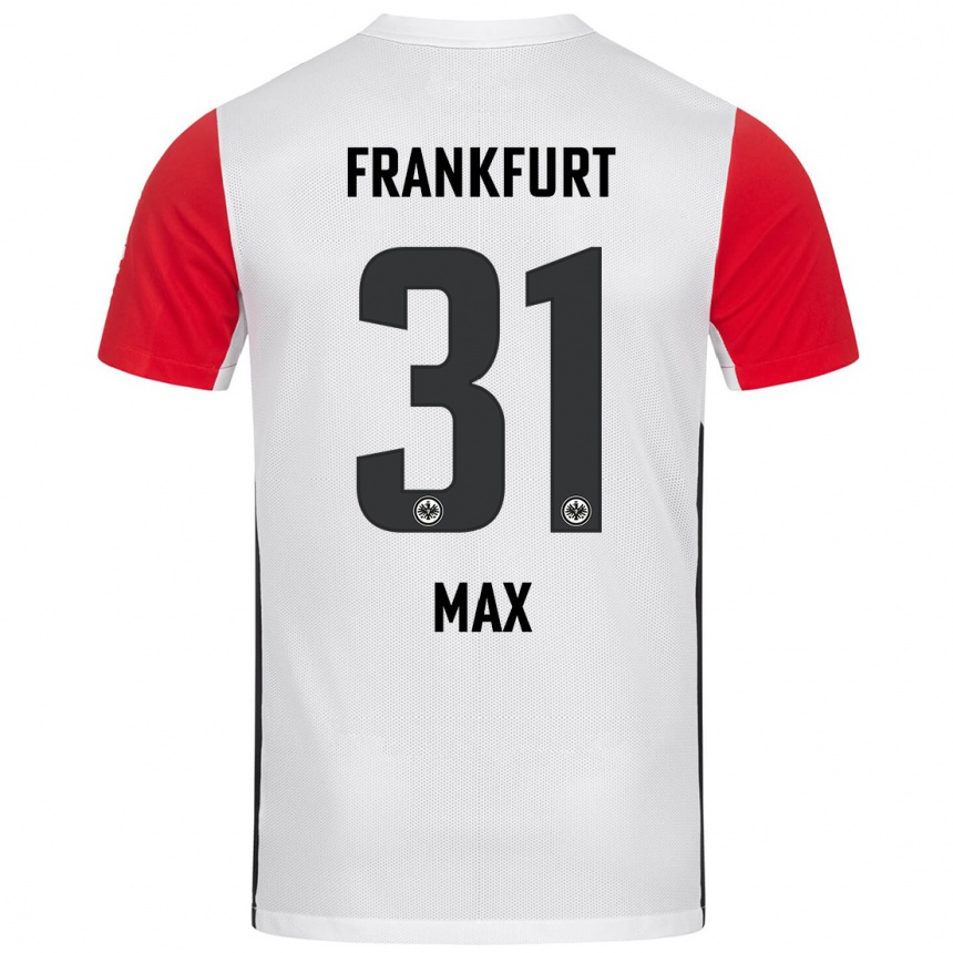 Kinder Fußball Philipp Max #31 Weiß Rot Heimtrikot Trikot 2024/25 T-Shirt Luxemburg