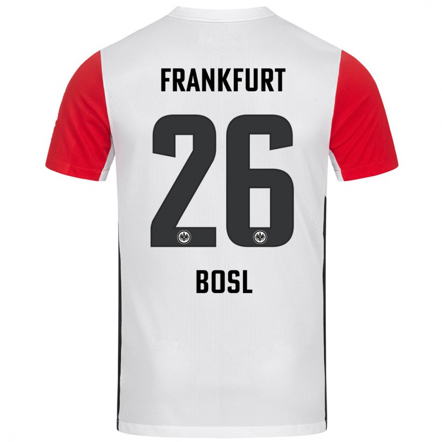 Kinder Fußball Cara Bosl #26 Weiß Rot Heimtrikot Trikot 2024/25 T-Shirt Luxemburg