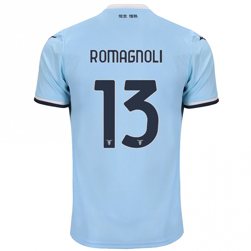 Kinder Fußball Alessio Romagnoli #13 Blau Heimtrikot Trikot 2024/25 T-Shirt Luxemburg