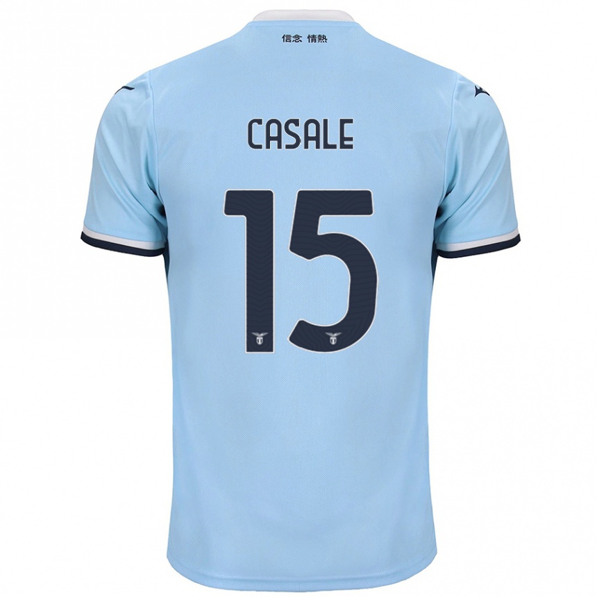 Kinder Fußball Nicolò Casale #15 Blau Heimtrikot Trikot 2024/25 T-Shirt Luxemburg