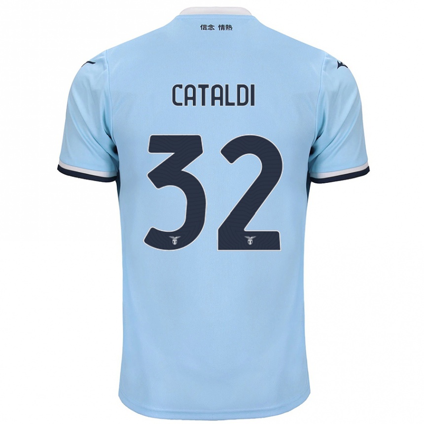 Kinder Fußball Danilo Cataldi #32 Blau Heimtrikot Trikot 2024/25 T-Shirt Luxemburg